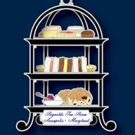 Reynolds Tea Room ornament featuring a tiered tea stand with sandwiches and scones.